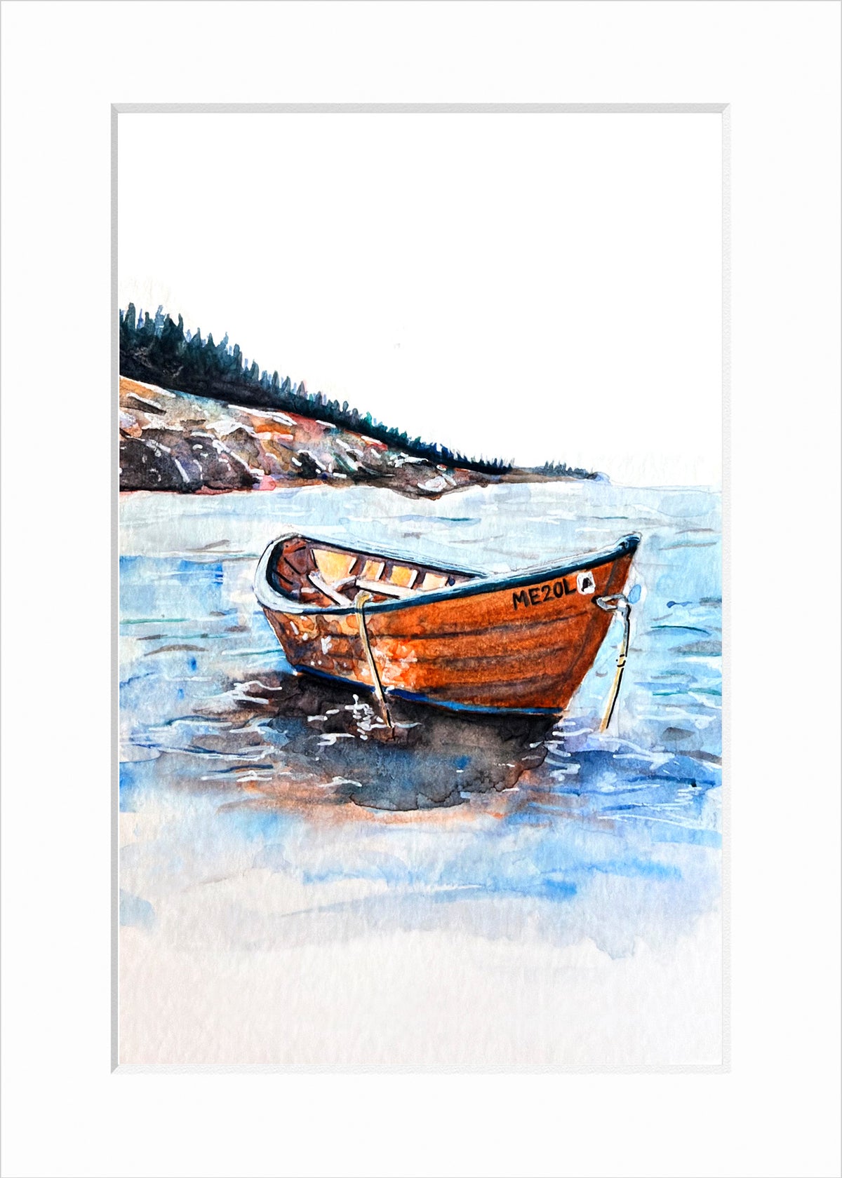Rowboat Watercolor Print