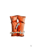 Red Lifejacket Watercolor Print