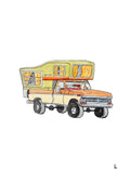 Duck Truck Watercolor Print