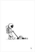 Lawn Mowing Astronaut Print