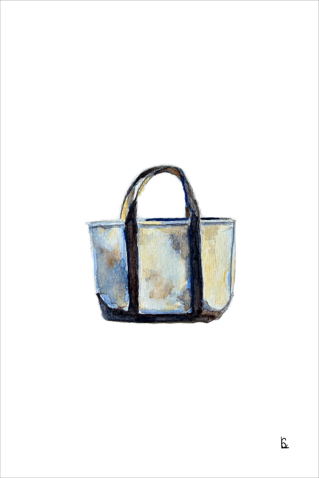 Canvas Tote Watercolor Print