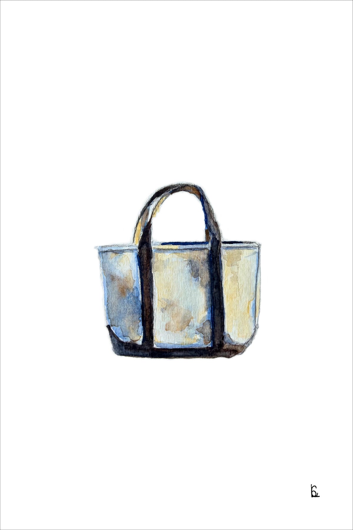 Canvas Tote Watercolor Print