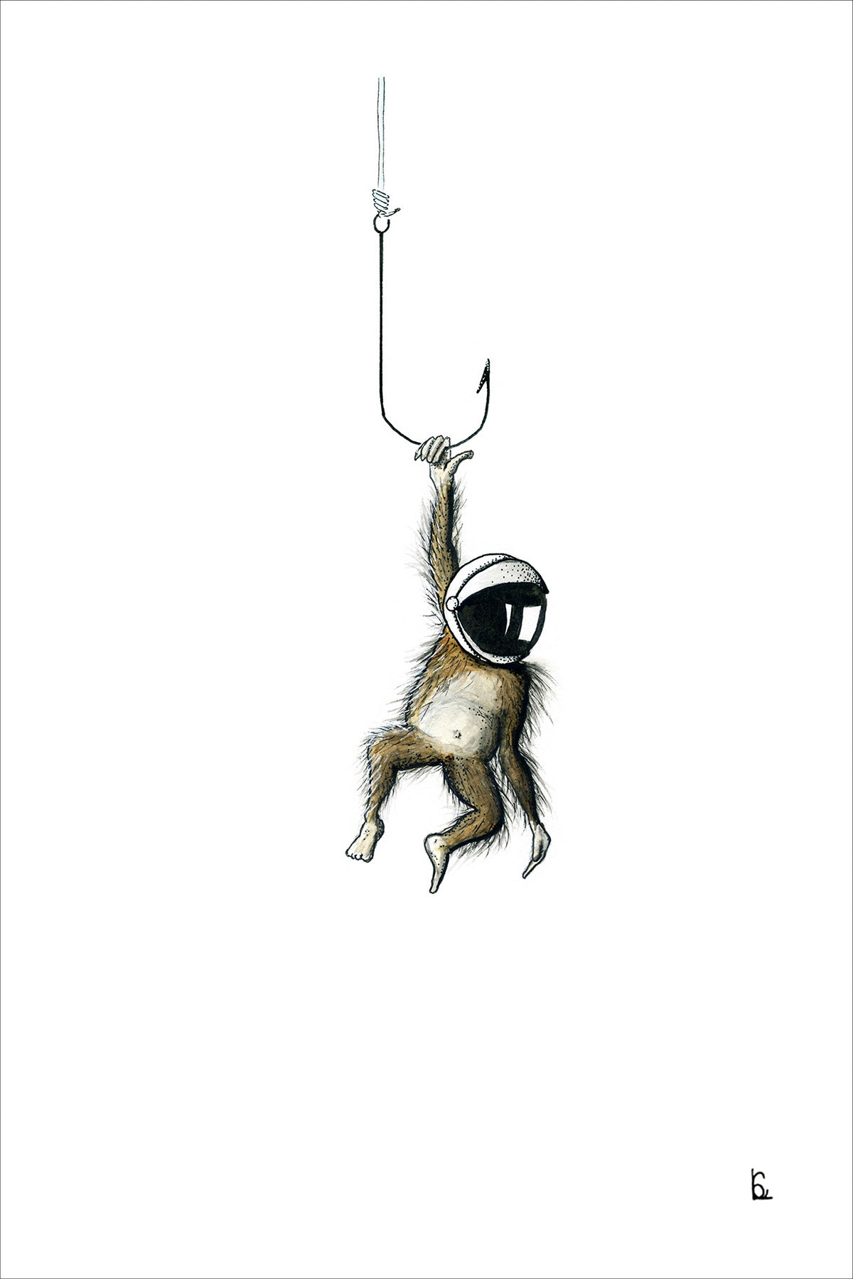 Hanging Monkey Print